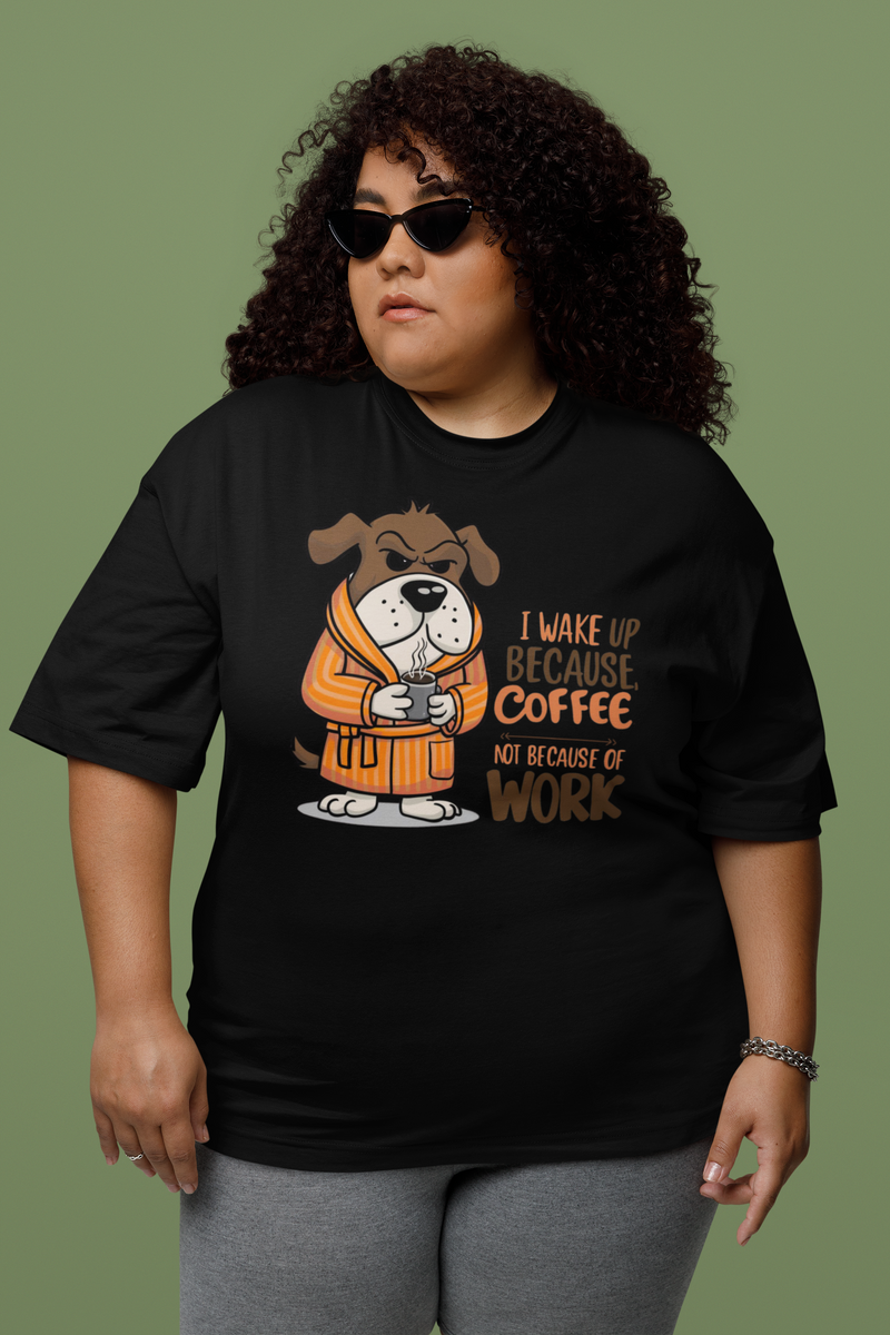 Nome do produto: CAMISETA T-SHIRT PLUS SIZE, DOG COFFEE