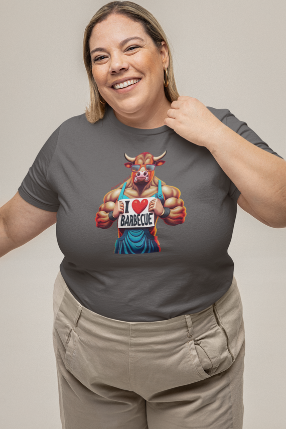 CAMISETA T-SHIRT PLUS SIZE TAURUS, I LOVE BERBECUE