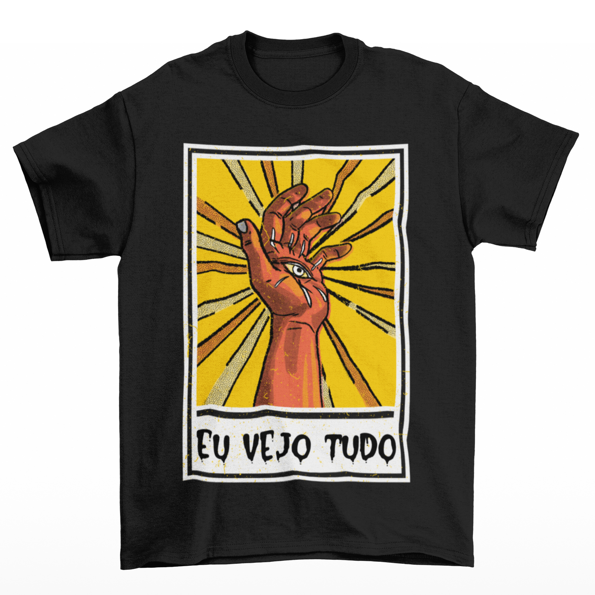 Nome do produto: Camiseta Eu Vejo Tudo