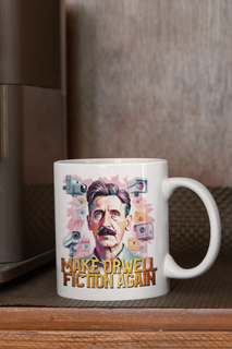 Caneca Make Orwell Fiction Again (Branca)