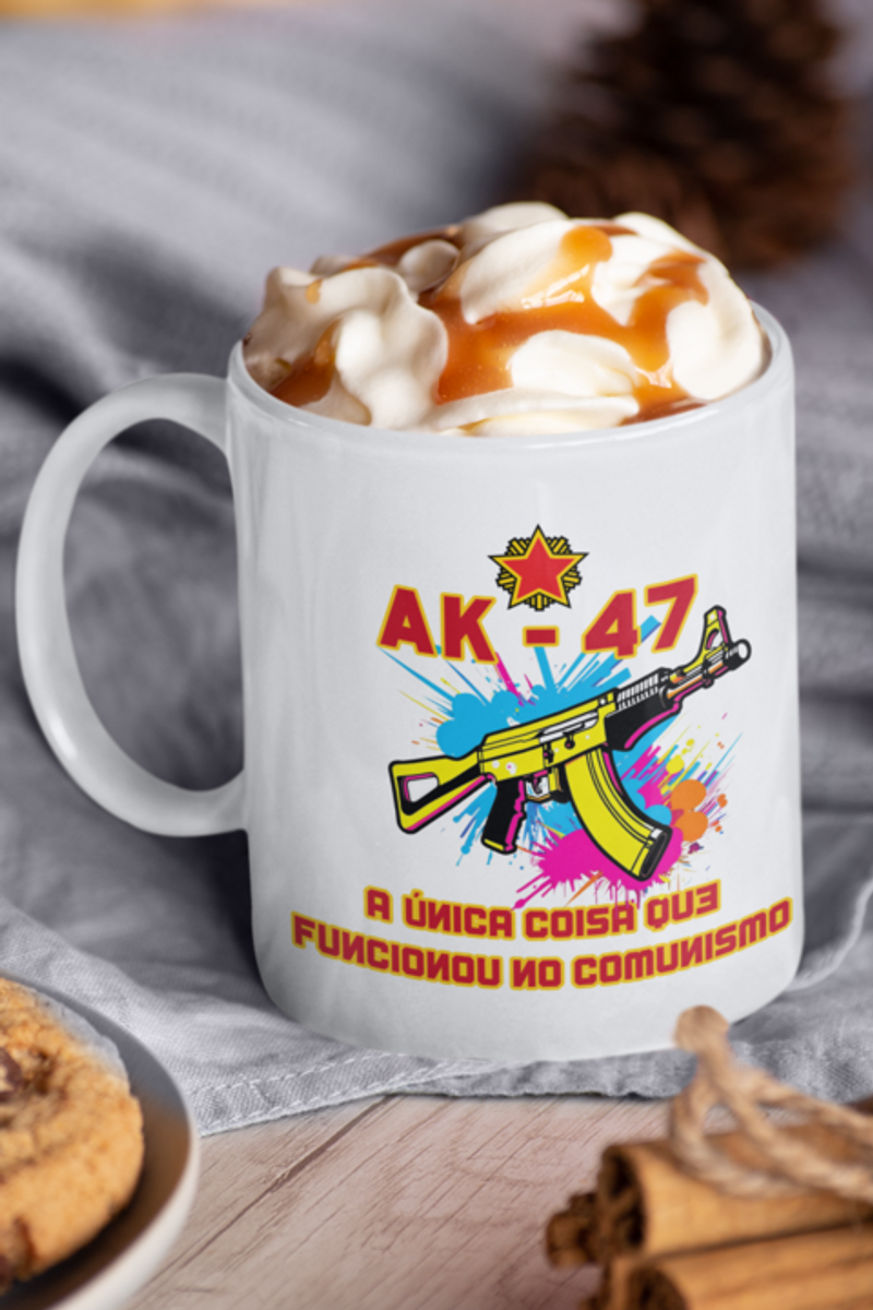 Nome do produto: Caneca AK-47 Comunismo (Branca)