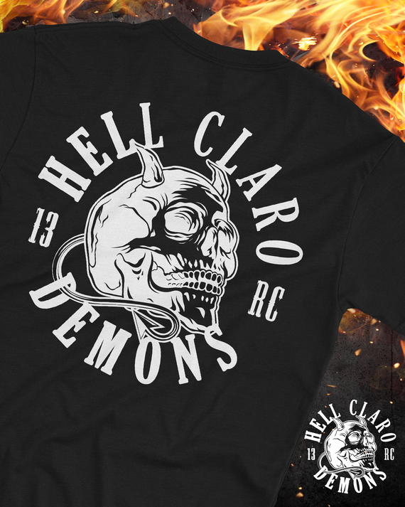 Hell Claro Demons Camiseta Oficial - Prime Edition - Preta