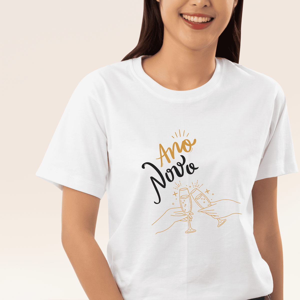 Nome do produto: Camiseta Feminina T-shirt Coleção Fim De Ano