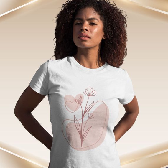 Camiseta Feminina T-shirt Coleção Flores