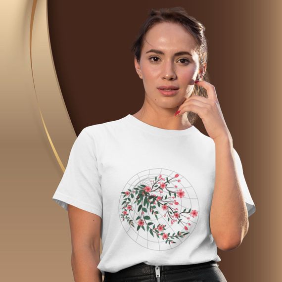 Camiseta Feminina T-shirt Coleção Flores