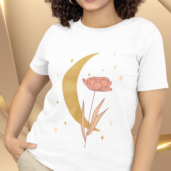 Camiseta Feminina T-shirt  Coleção Flores