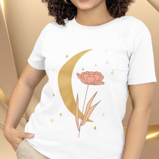 Camiseta Feminina T-shirt  Coleção Flores