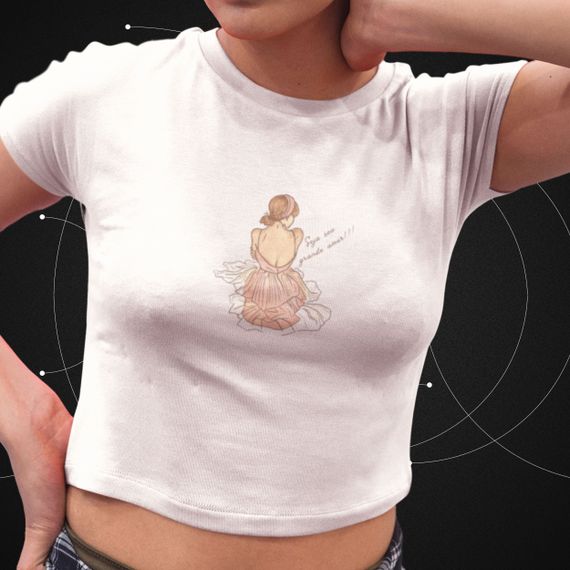Camiseta Feminina Cropped Seja Seu Grande Amor