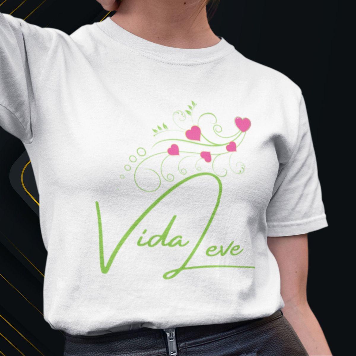 Nome do produto: Camiseta Feminina T-shirt Vida Leve