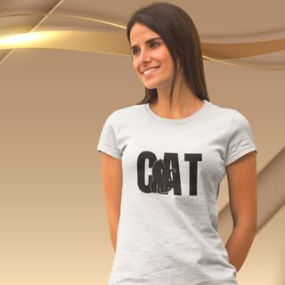 Camiseta Feminina Baby Long Cat