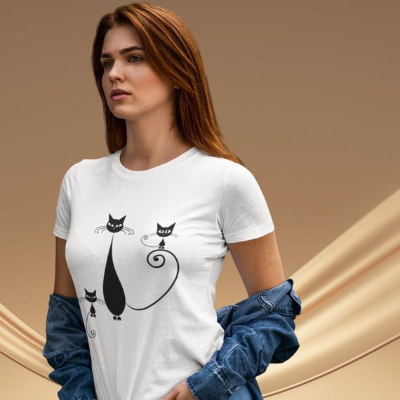 Camiseta Feminina Baby Long Mamãe Gata