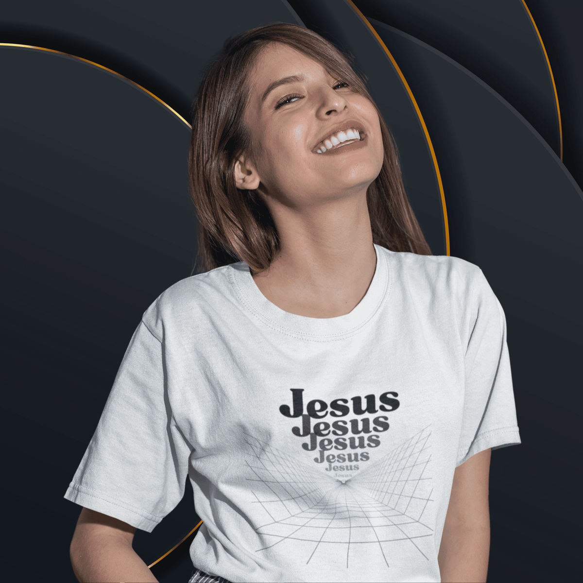 Nome do produto: Camiseta Feminina T-shirt Jesus