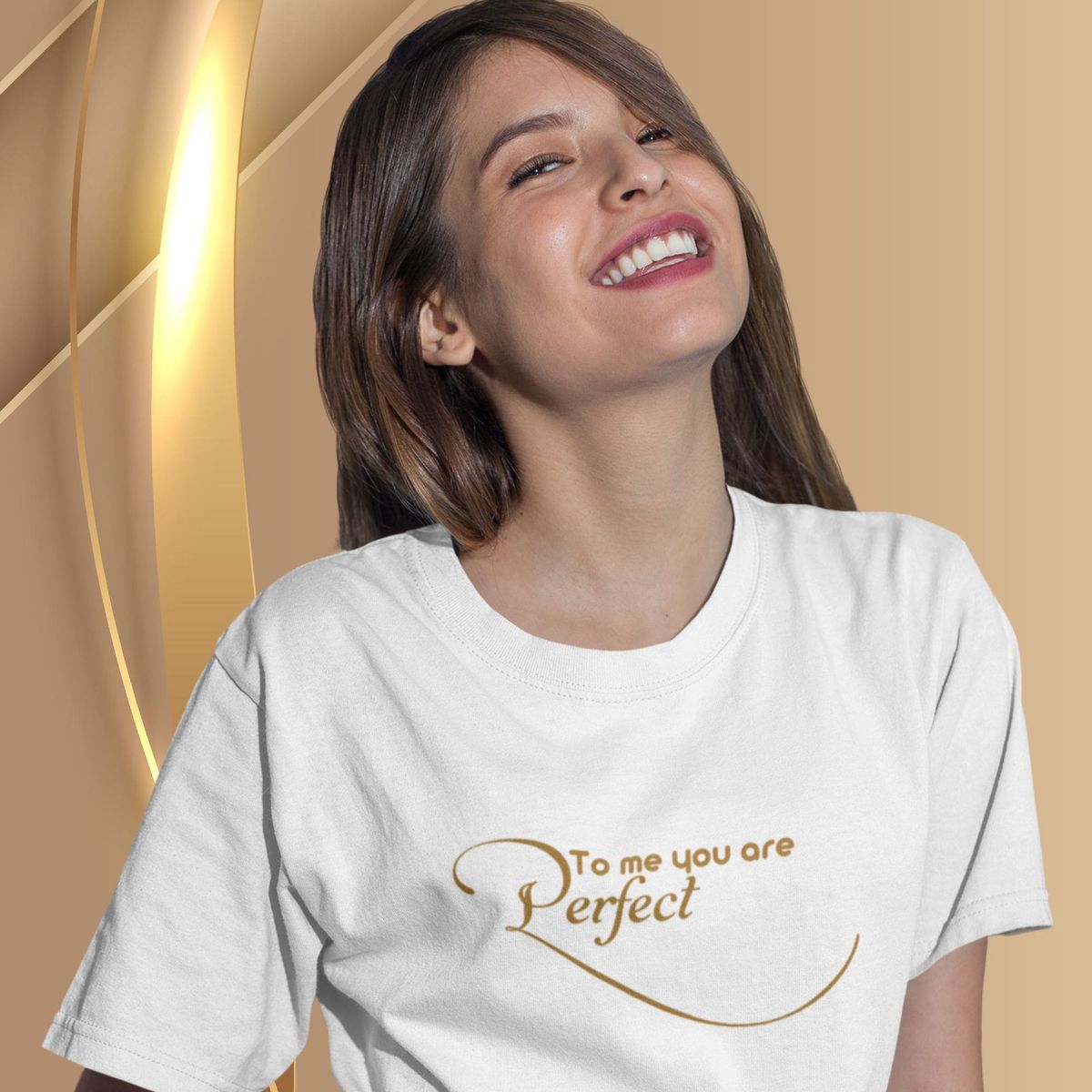 Nome do produto: Camiseta Feminina T-shirt Tu Já É Perfeita