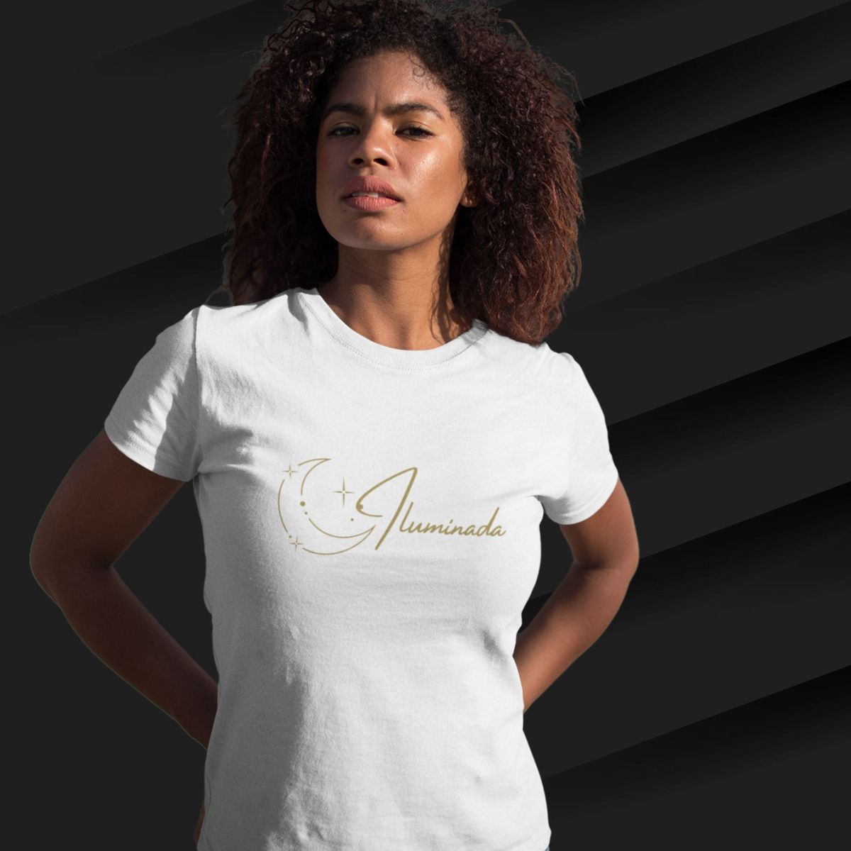 Nome do produto: Camiseta Feminina T-shirt Iluminada