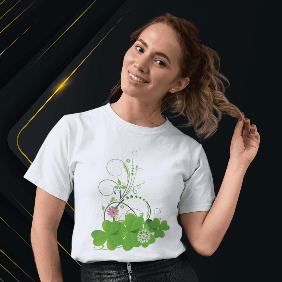 Nome do produto: Camiseta Feminina T-shirt Flores Da Sorte