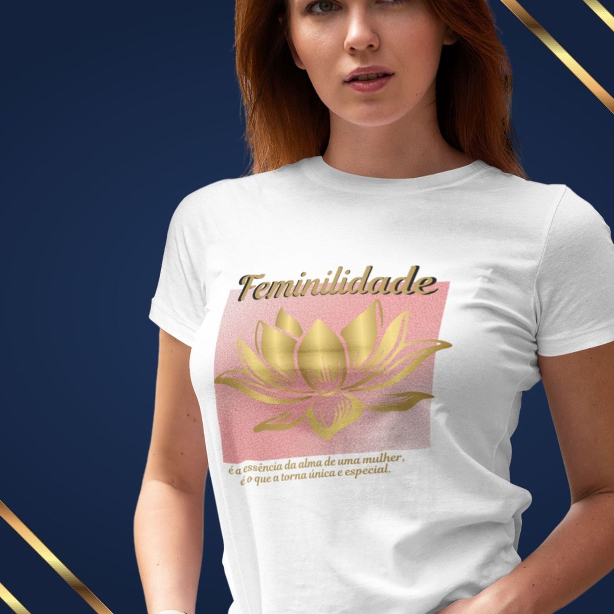 Nome do produto: Camiseta Feminina Baby Long Feminilidade