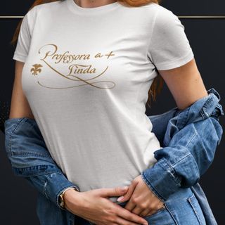 Camiseta Feminina Baby Long-Professora a Mais Linda