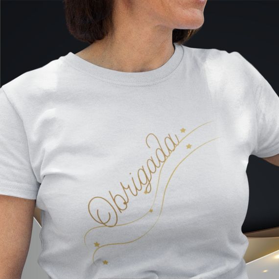 Camiseta Feminina T-shirt Obrigada