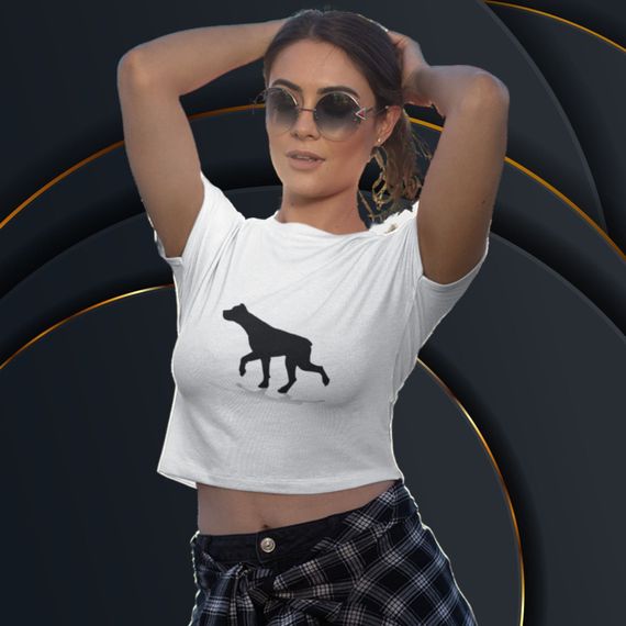 Camiseta Feminina Cropped Melhor Amigo