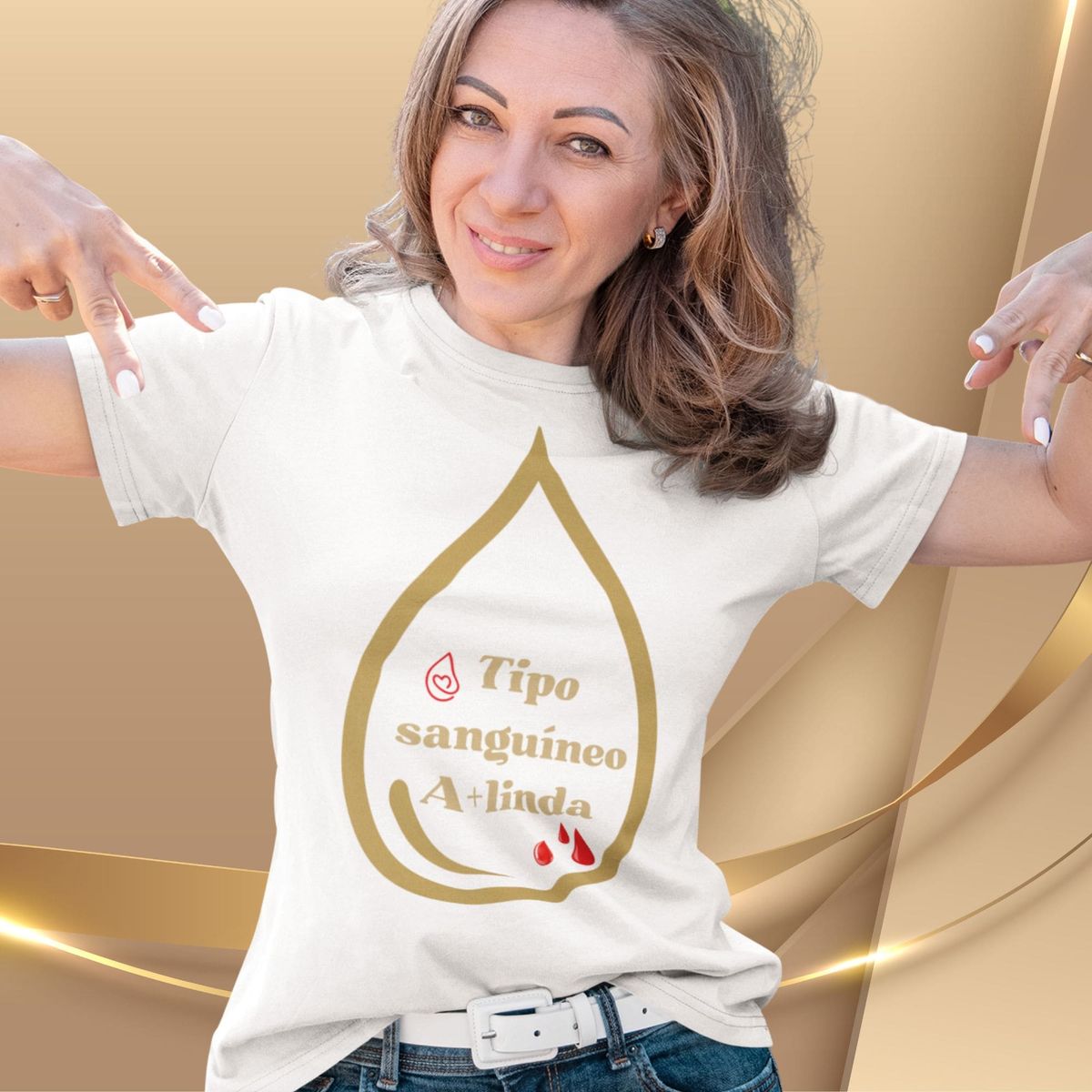 Nome do produto: Camiseta Feminina T-shirt Tipo Sanguíneo A Mais Linda
