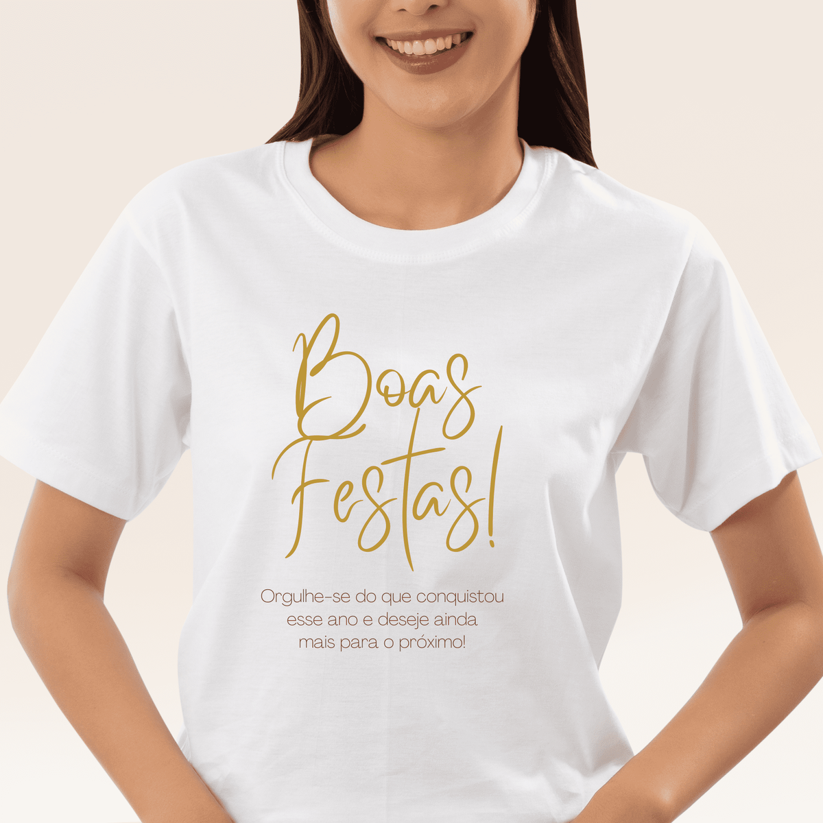 Nome do produto: Camiseta Feminina T-shirt Coleção Fim De Ano