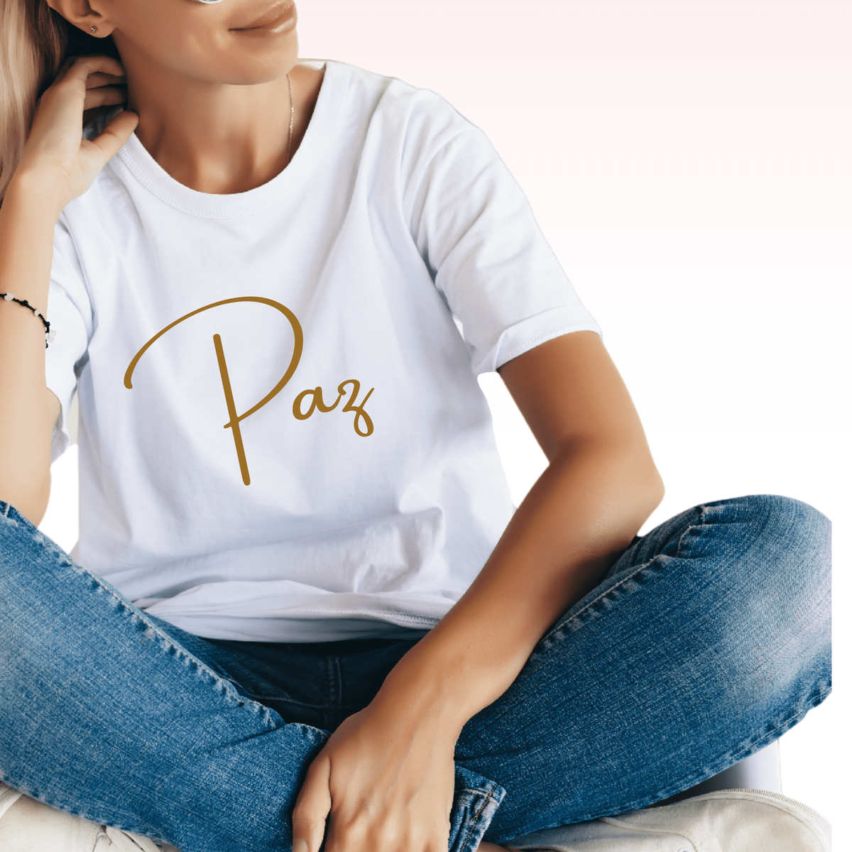 Nome do produto: Camiseta Feminina T-shirt Paz