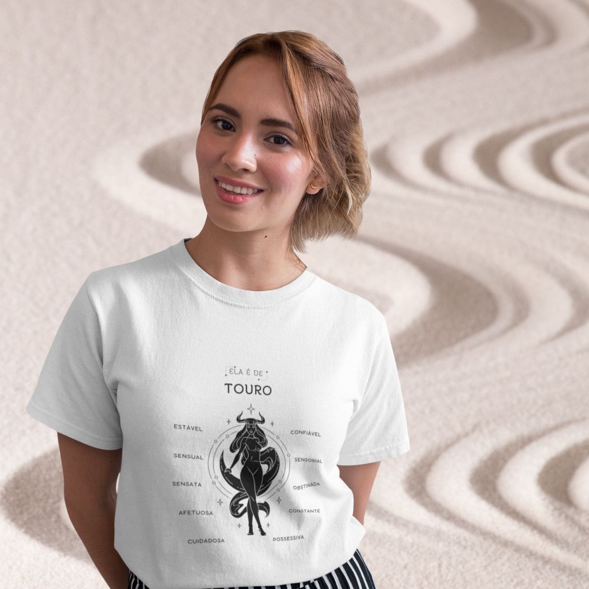 Nome do produto: Camiseta Feminina T-shirt Signo-Touro
