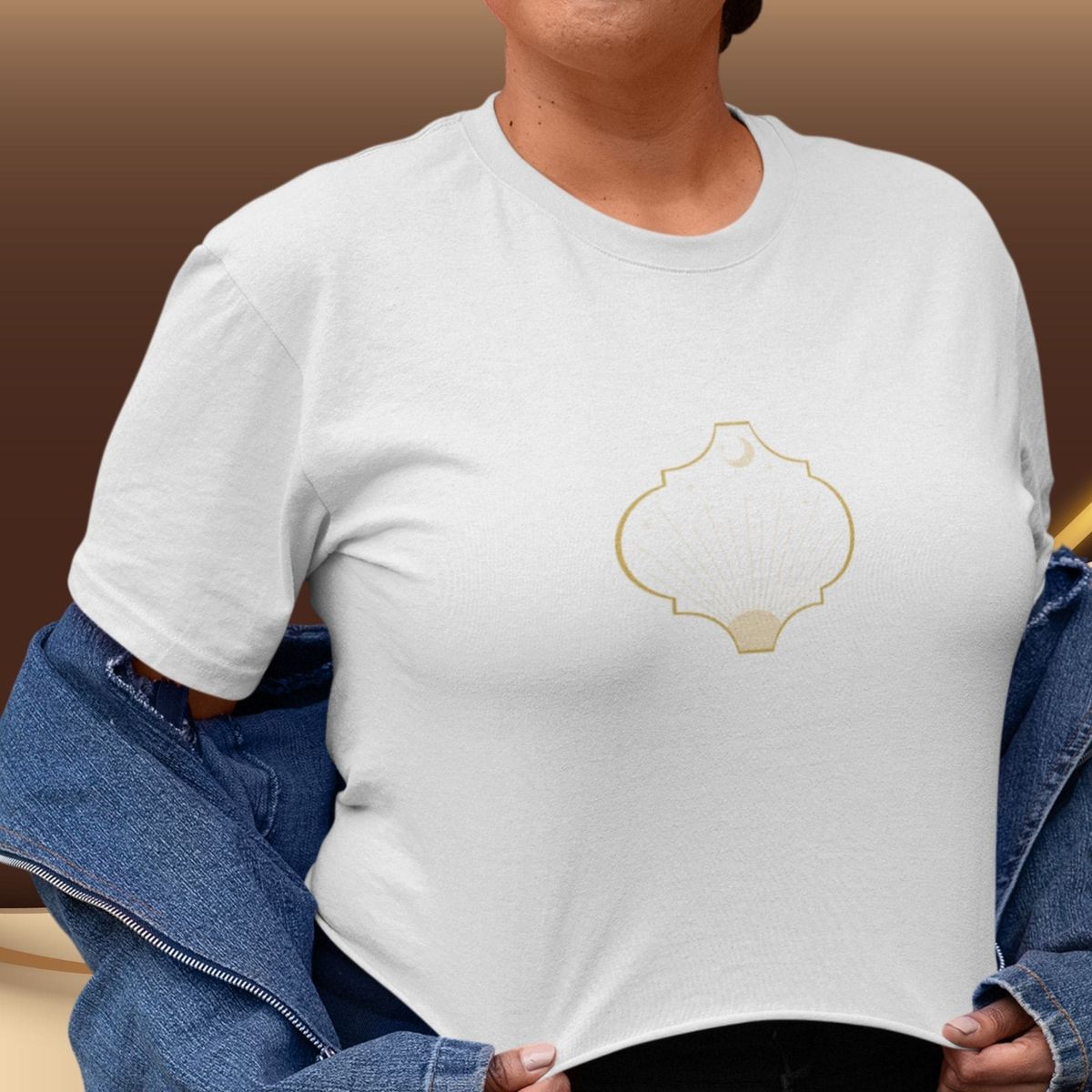 Nome do produto: Camiseta Feminina Cropped Mística