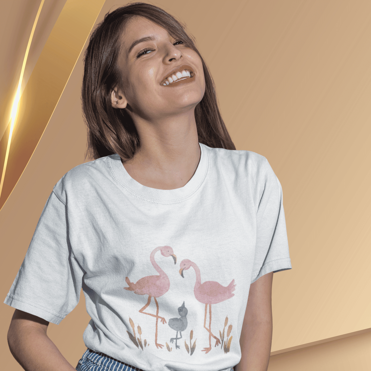 Nome do produto: Camiseta Feminina T-shirt Família Flizz