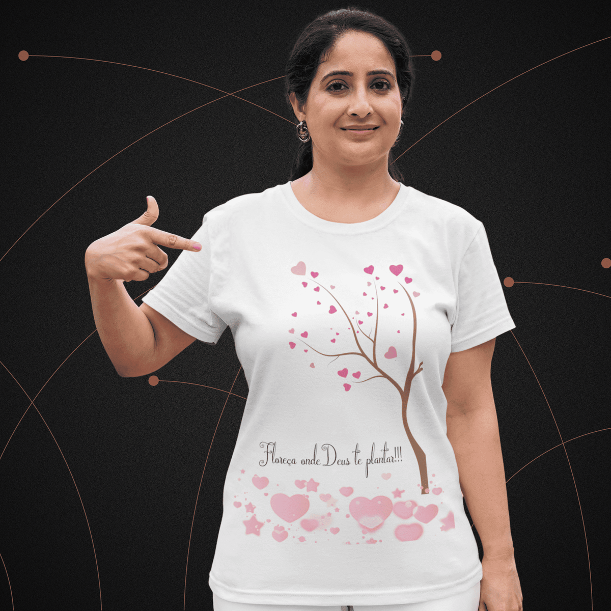 Nome do produto: Camiseta Feminina T-shirt Floresça Onde Deus Te Plantar