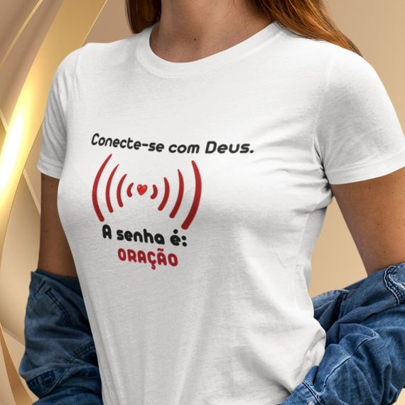 Camiseta Feminina Baby Long Conectese Com Deus