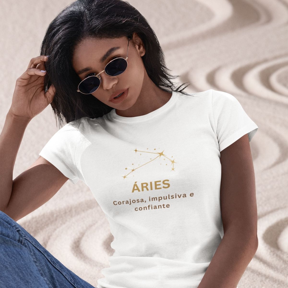 Nome do produto: Camiseta Feminina Baby Long Signo-Áries