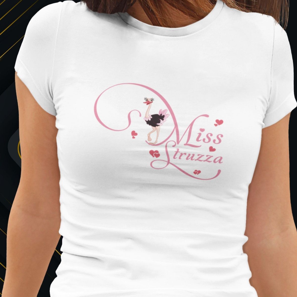 Nome do produto: Camiseta Feminina Baby Long Miss Struzza