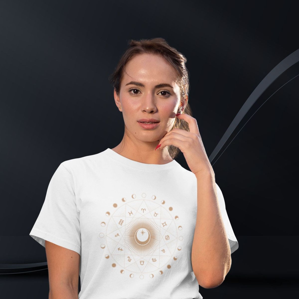 Nome do produto: Camiseta Feminina T-shirt Astrológica