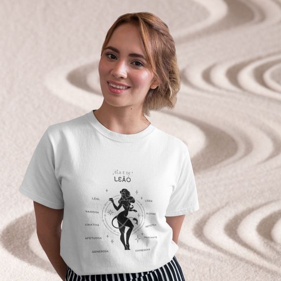 Camiseta Feminina T-shirt Signo-Leão