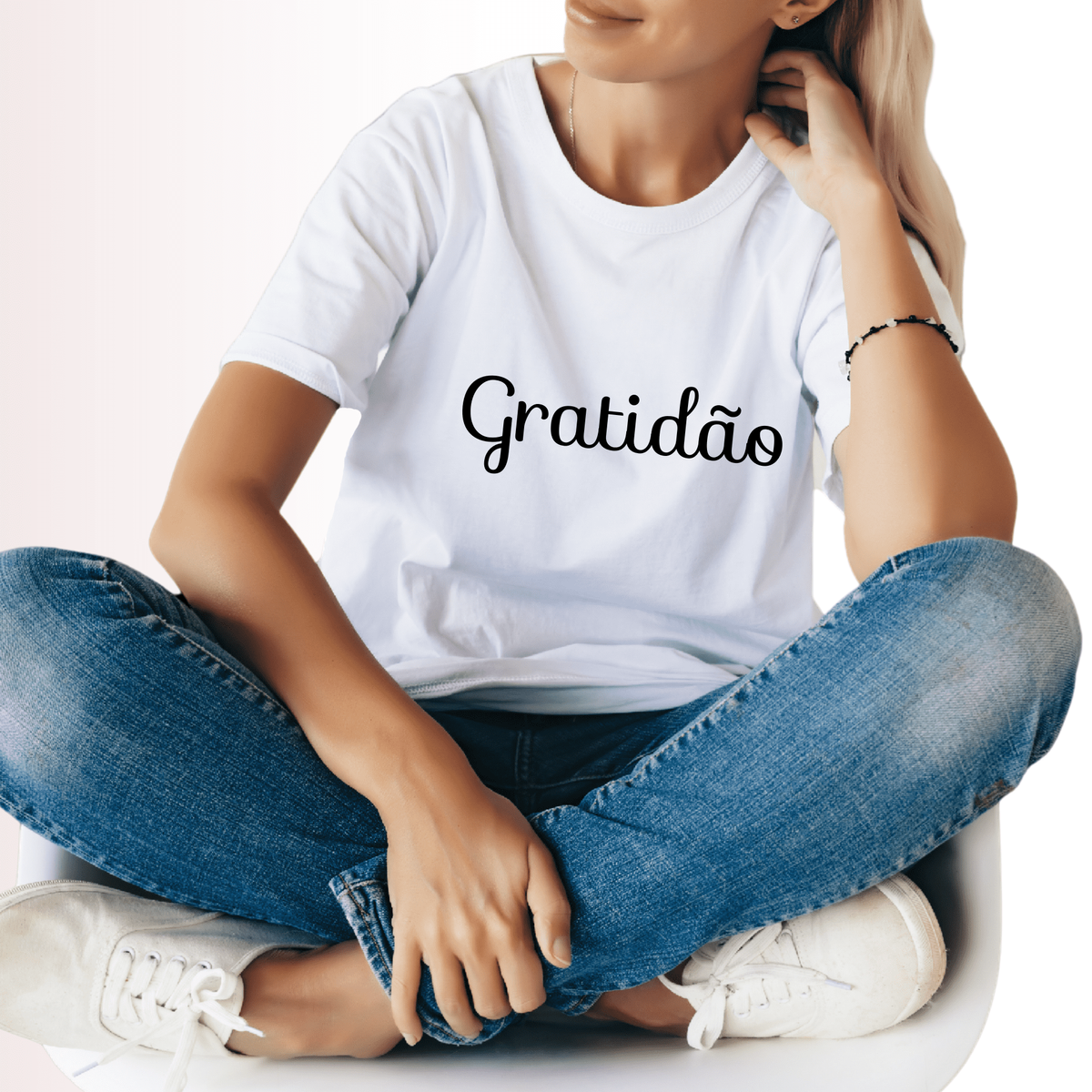 Nome do produto: Camiseta Feminina T-shirt Gratidão