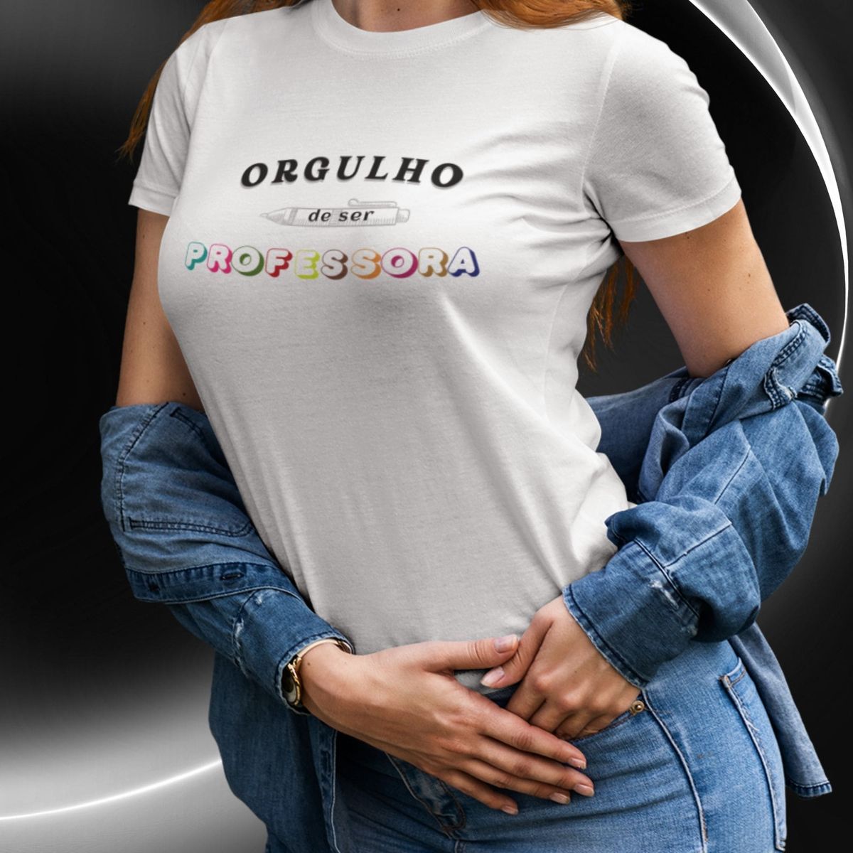 Nome do produto: Camiseta Feminina Baby Long-Professora-Orgulho de Ser Professora
