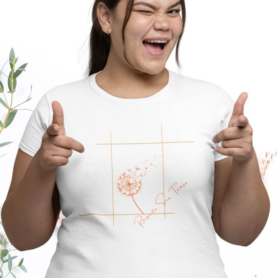 Camiseta FemininaPlus Size Respeite Seu Tempo