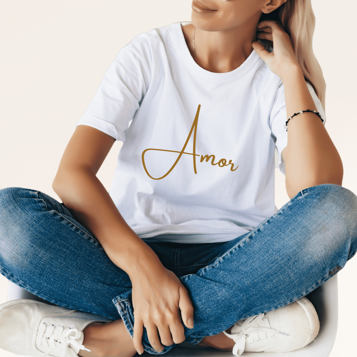 Nome do produto: Camiseta Feminina T-shirt Amor