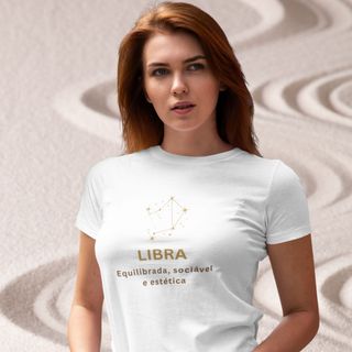 Camiseta Feminina Baby Long Signo-Libra
