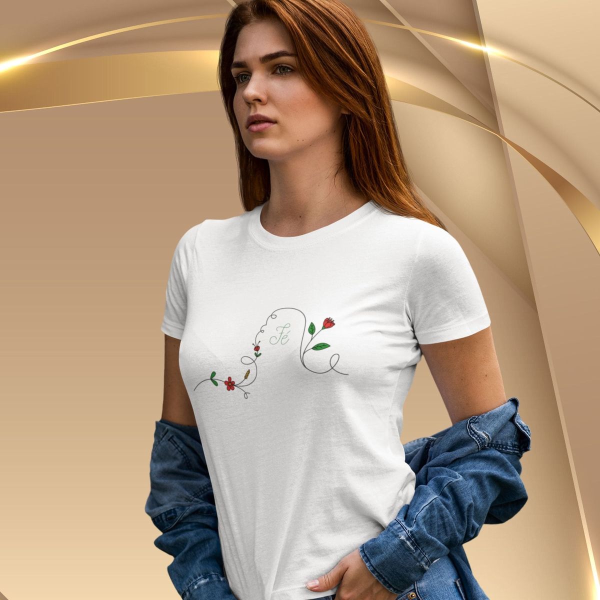 Nome do produto: Camiseta Feminina Baby Long Fé