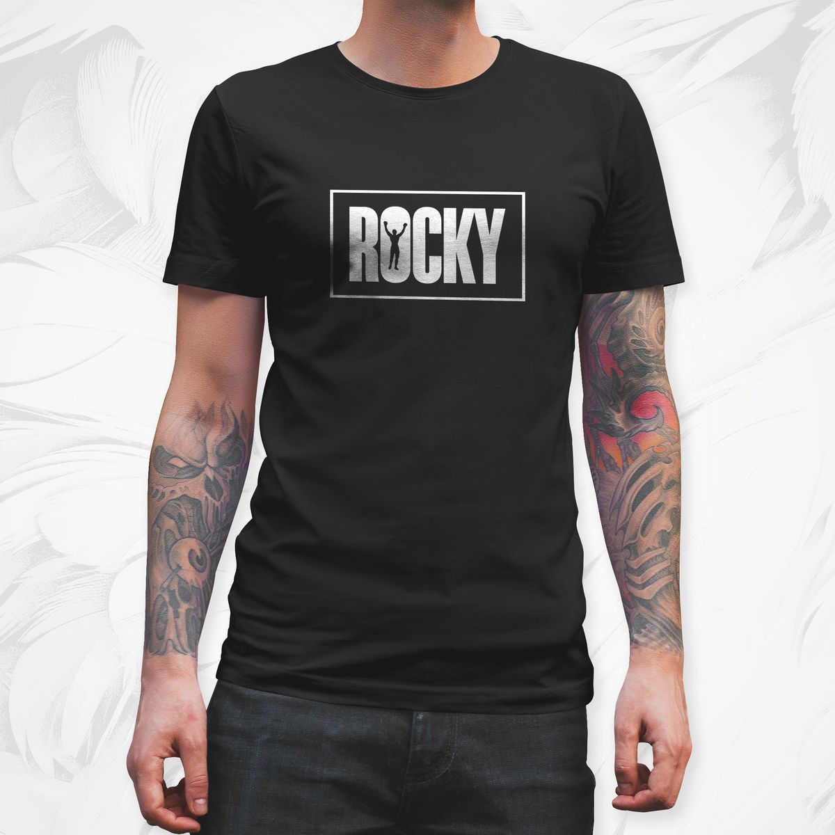 Nome do produto: Camisa Rocky Balboa - Identidade - Fonte Branca