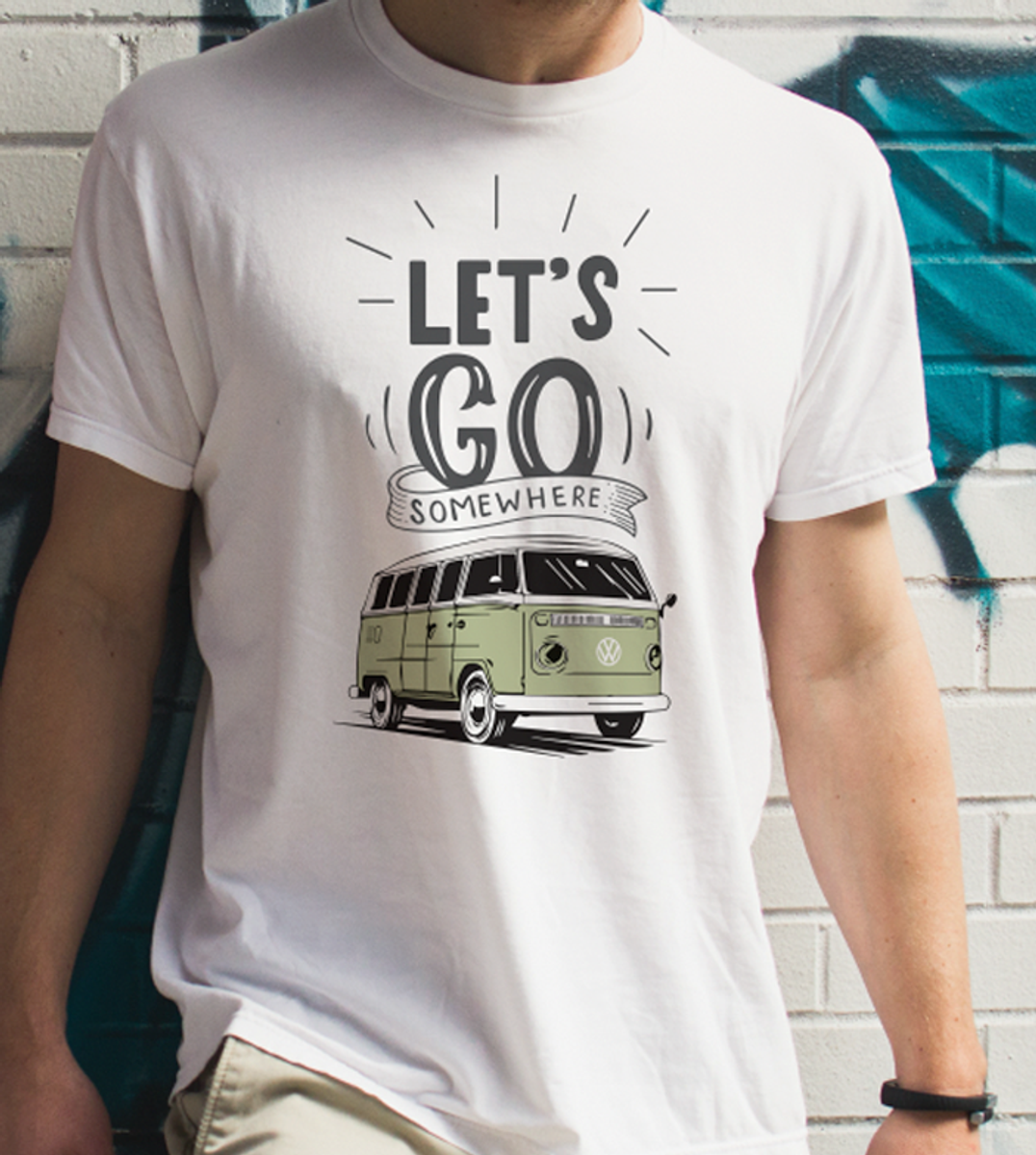 Nome do produto: Camiseta  Kombi - Let\'s Go