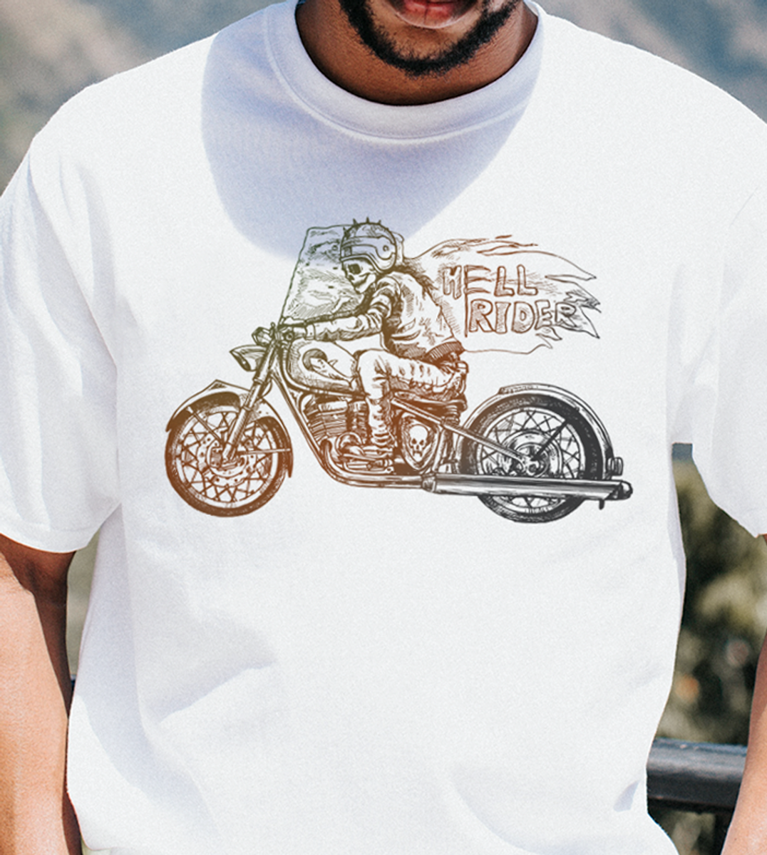 Nome do produto: Camiseta Motorcycle - Hell Rider