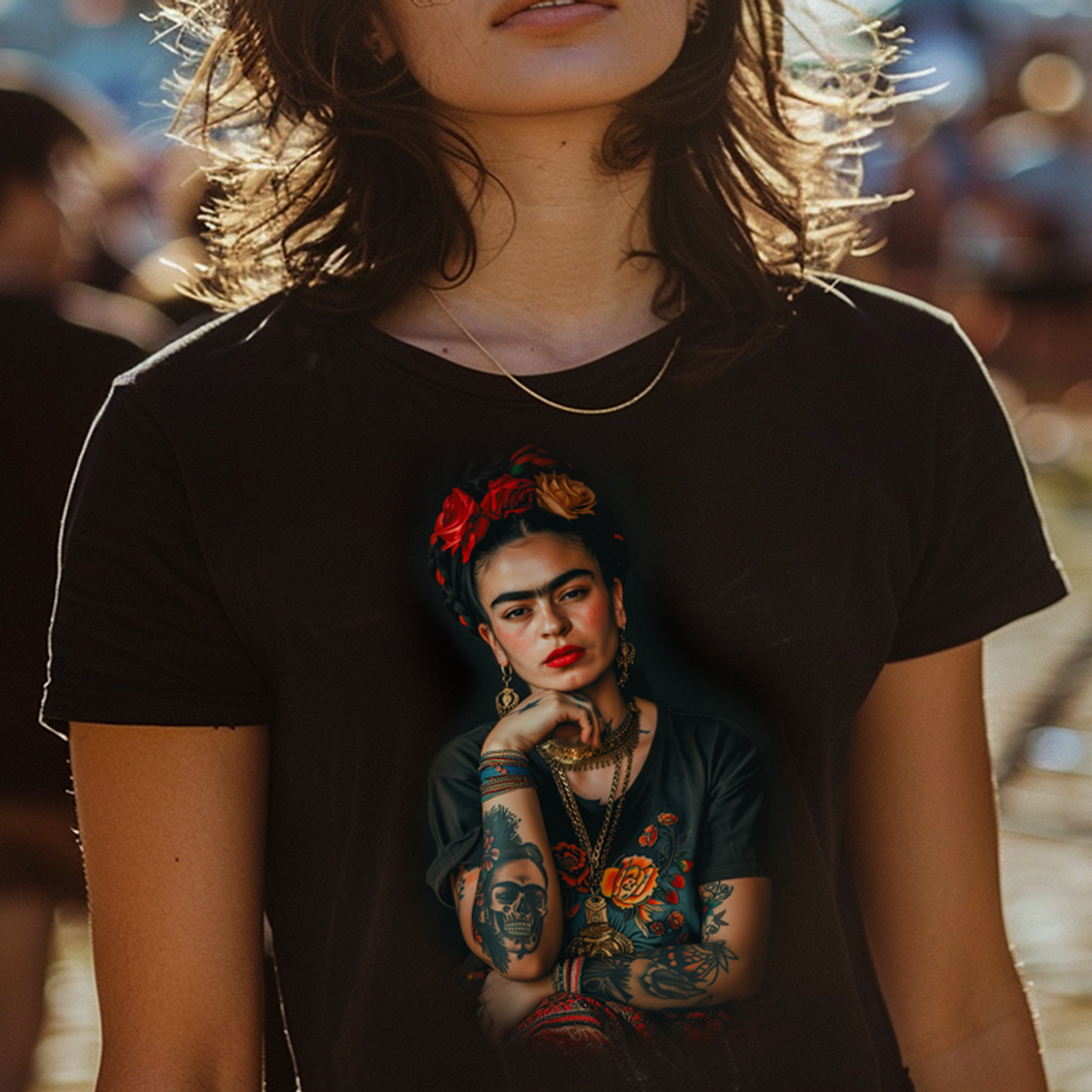 Nome do produto: Camiseta Tattoo Frida - Unissex