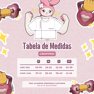 Nome do produtoCropped My Melody EU TREINO FOFO