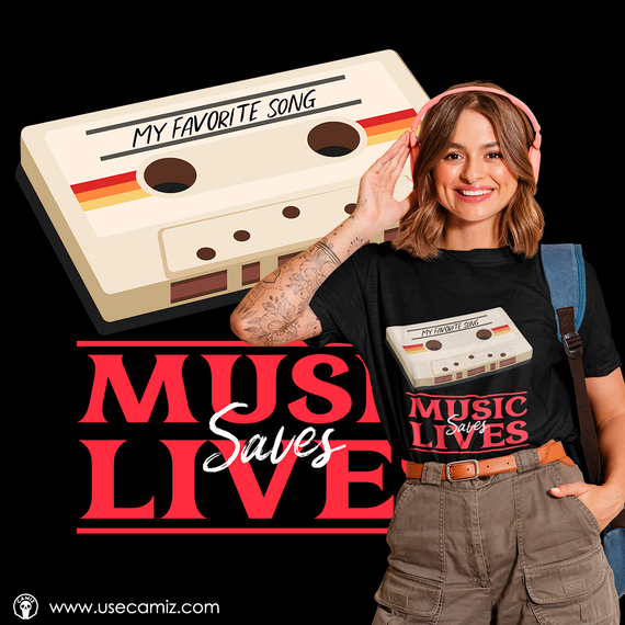 Camiseta Classic - Música salva Vidas  (PROMOÇÃO CAMIZ)