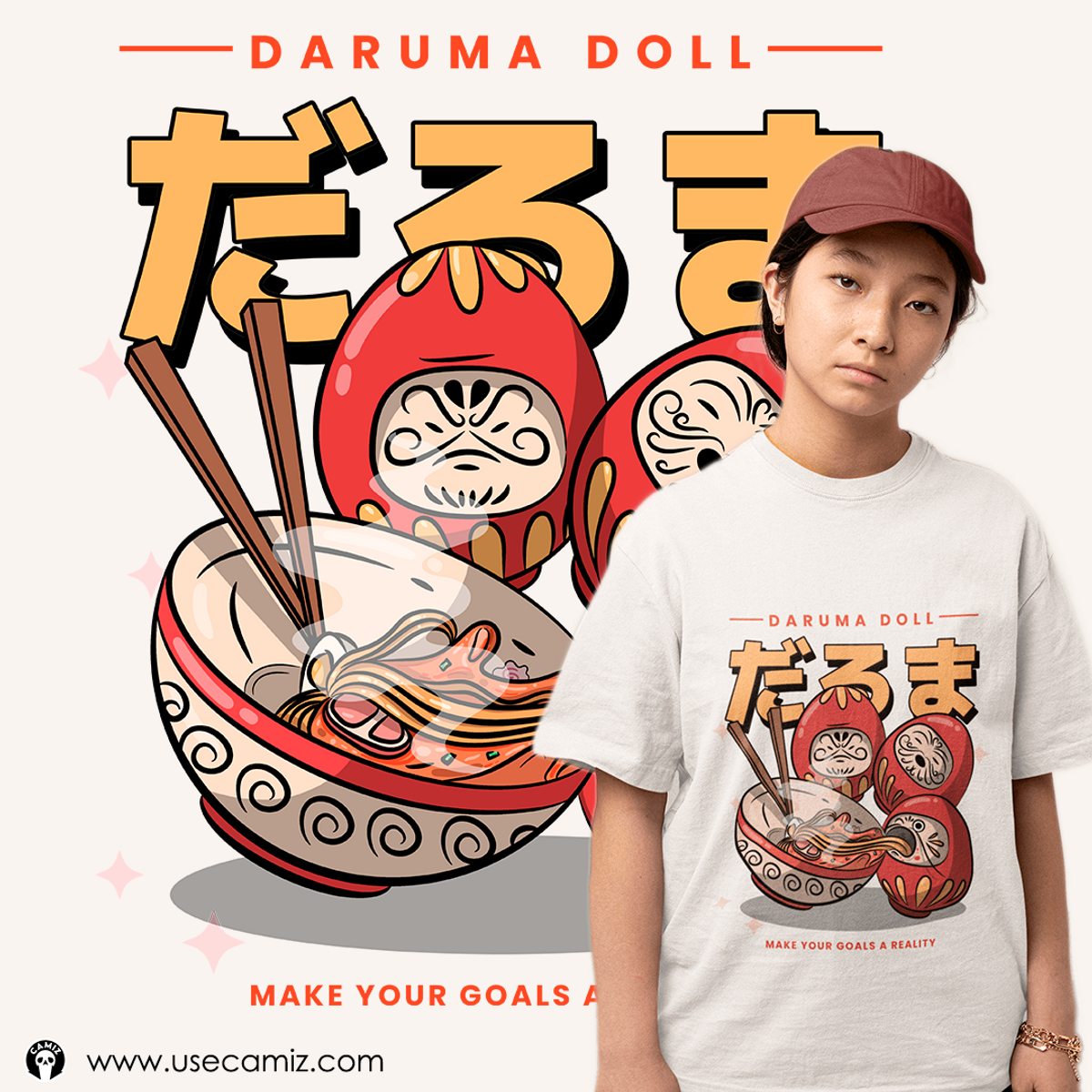 Nome do produto: Camiseta - Daruma Doll