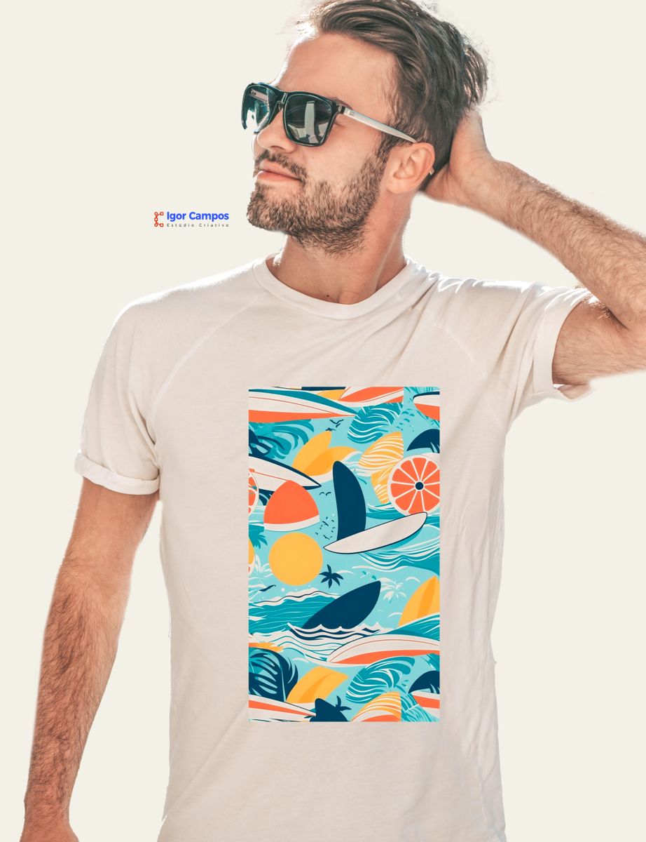 Nome do produto: Camiseta Masculina Tropical 