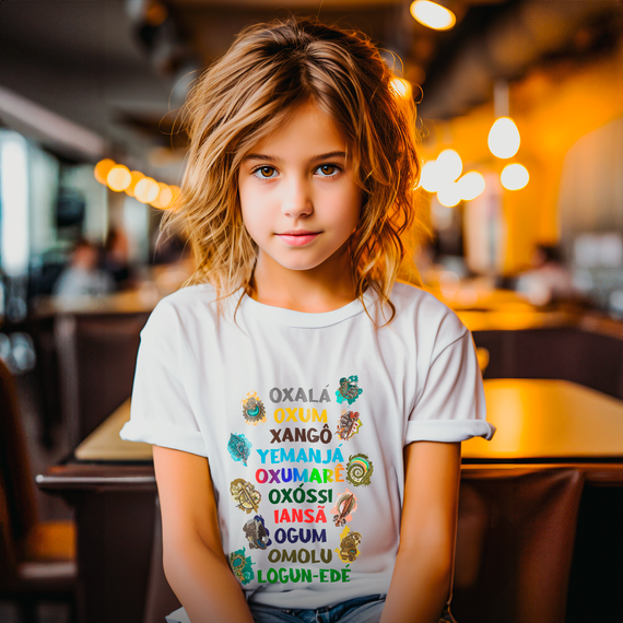 Camiseta Infantil Orisás - 02 a 8 anos